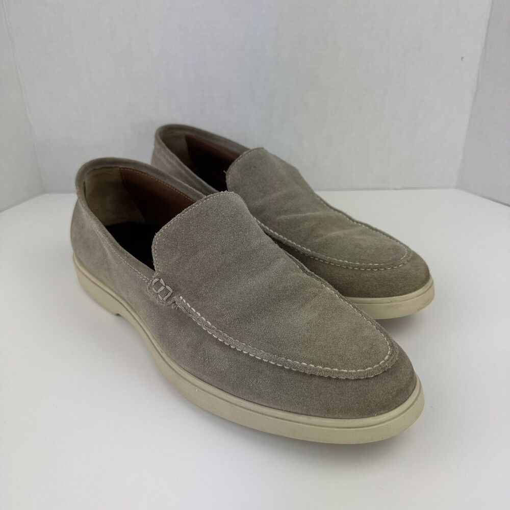 To Boot New York Adam Derrick Mens 10.5 Taupe Suede Venetian Loafers Italy